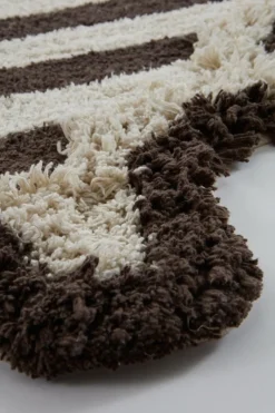 Bomulls- & Trasmattor|Barnmattor|Jotex VIOLETA MINI Fyrkantig Bomullsmatta 130x130 Cm Brun/naturvit
