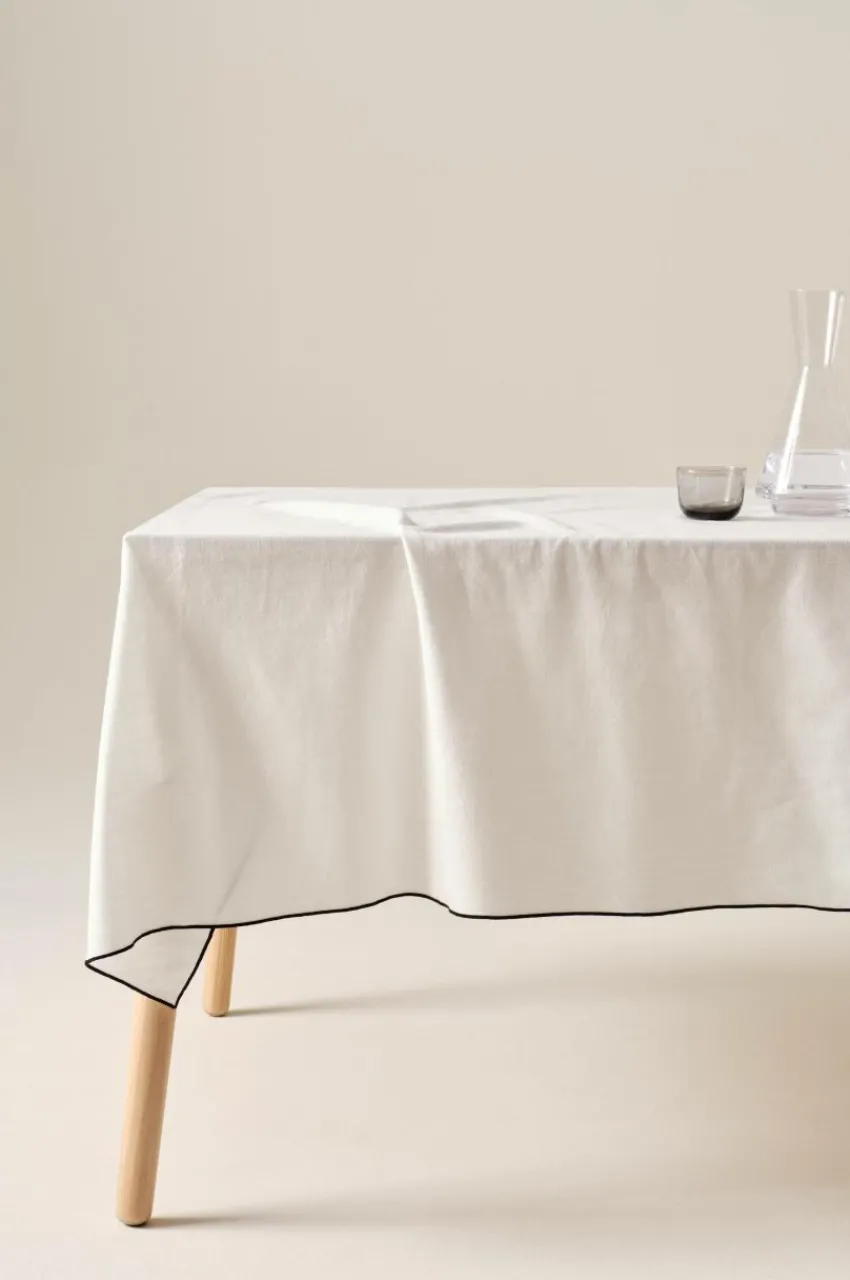 Dukar|Jotex VIVIAN Duk Naturvit/svart