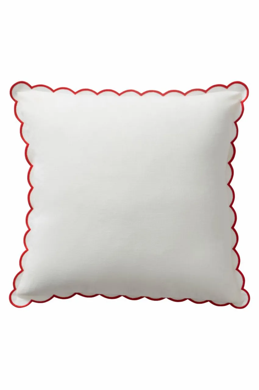 Prydnadskuddar & Fodral|Jotex VIVIAN Kuddfodral 45x45 Cm Naturvit/röd