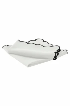 Servetter|Jotex VIVIAN Servett 2-pack Naturvit/svart