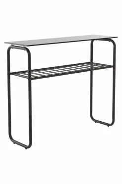 Bord|Jotex WALLE Sideboard 32x100 Cm Svart/grått glas