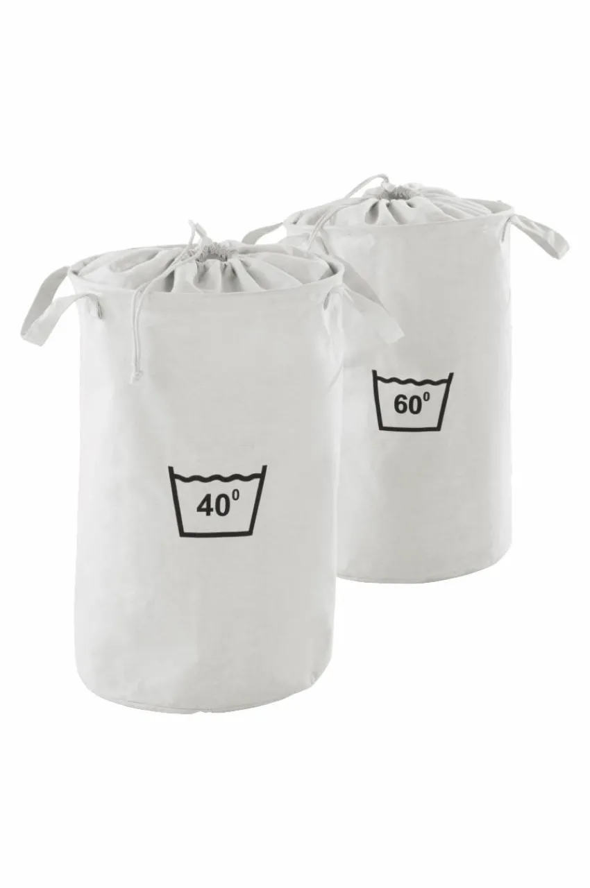 Tvättkorgar|Jotex WASHA Tvättkorg 2-pack Vit