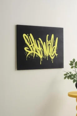 Posters & Tavlor|Jotex WILDER Canvastavla 90x74 Cm Svart/gul