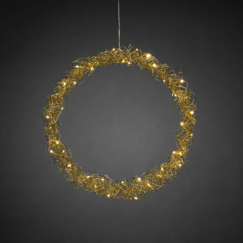 Julbelysning|Jotex WREATH Krans LED ø 45 Cm Guld