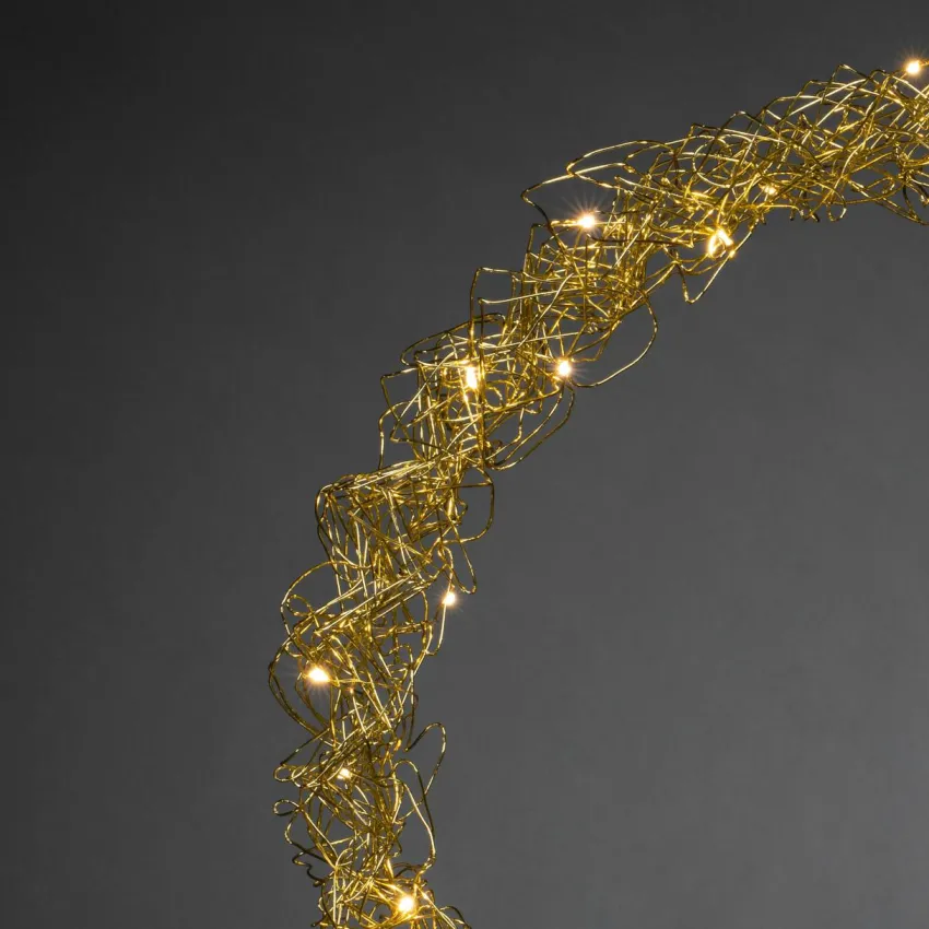 Julbelysning|Jotex WREATH Krans LED ø 45 Cm Guld