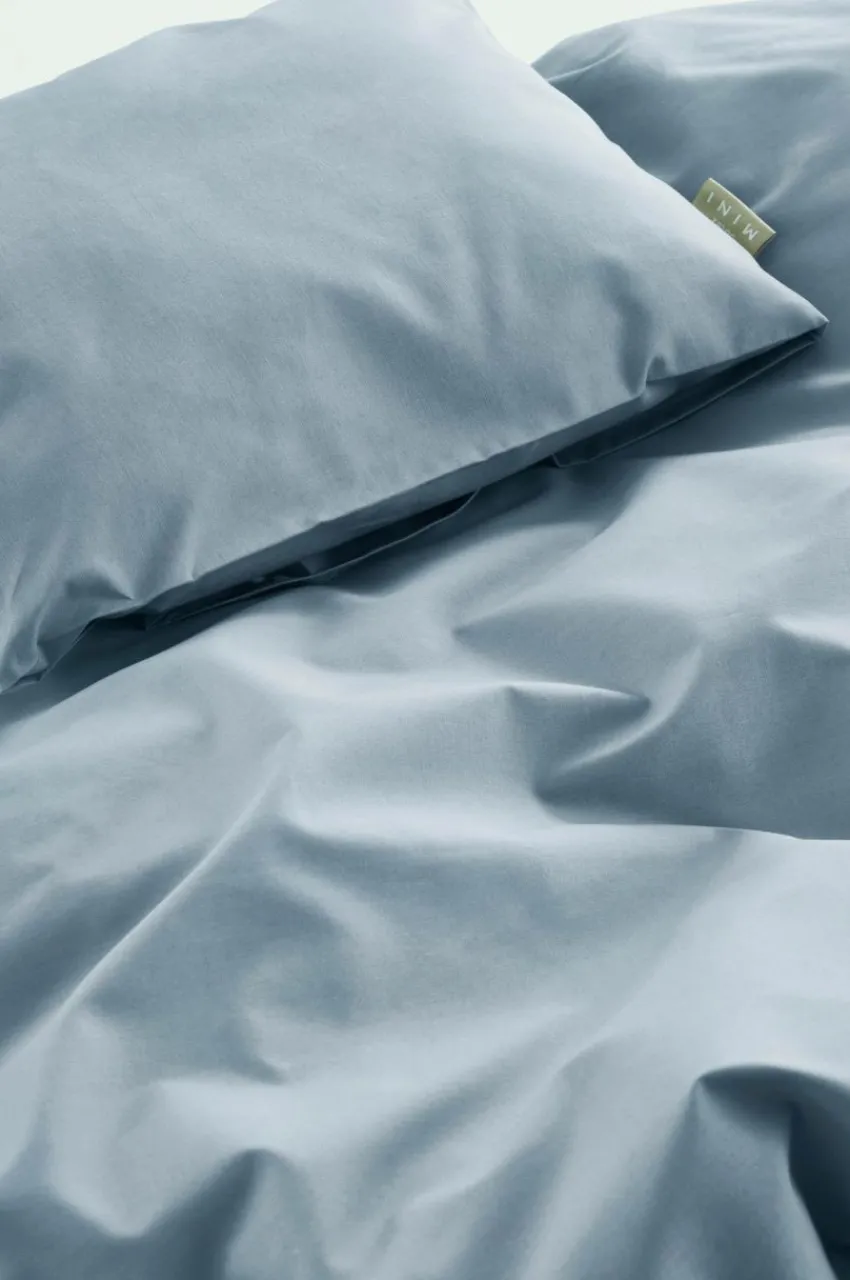 Barnsängkläder|Jotex ZACK PERCALE BABY Påslakanset Vagn/vagga - Ekologisk Dimblå