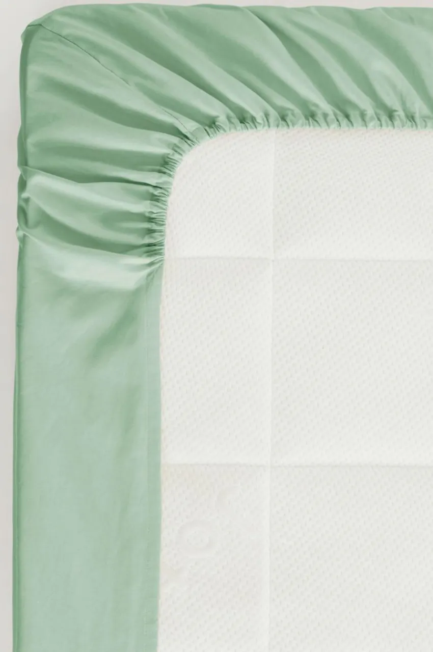 Dra-På-Lakan|Jotex ZACK PERCALE Dra-på-lakan, Hög Madrass - Ekologisk Grön