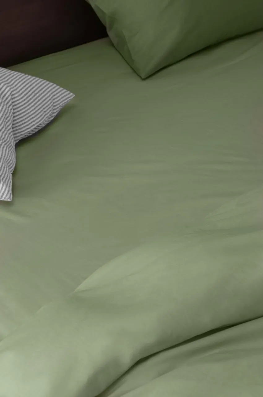Dra-På-Lakan|Jotex ZACK PERCALE Dra-på-lakan, Hög Madrass - Ekologisk Khaki