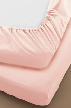 Barnsängkläder|Jotex ZACK PERCALE MINI Dra-på-lakan - Ekologisk Blek persika