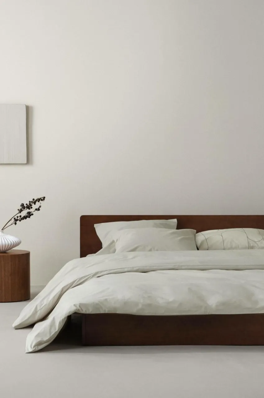 Påslakanset|Jotex ZACK PERCALE Påslakanset Dubbelsäng Ekologisk Ljusbeige
