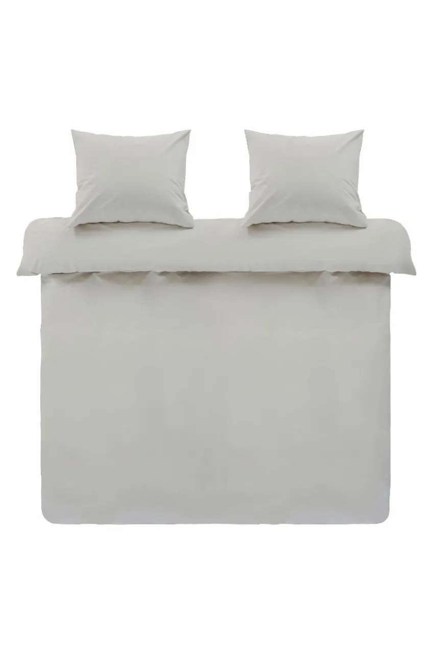 Påslakanset|Jotex ZACK PERCALE Påslakanset Dubbelsäng Ekologisk Ljusbeige