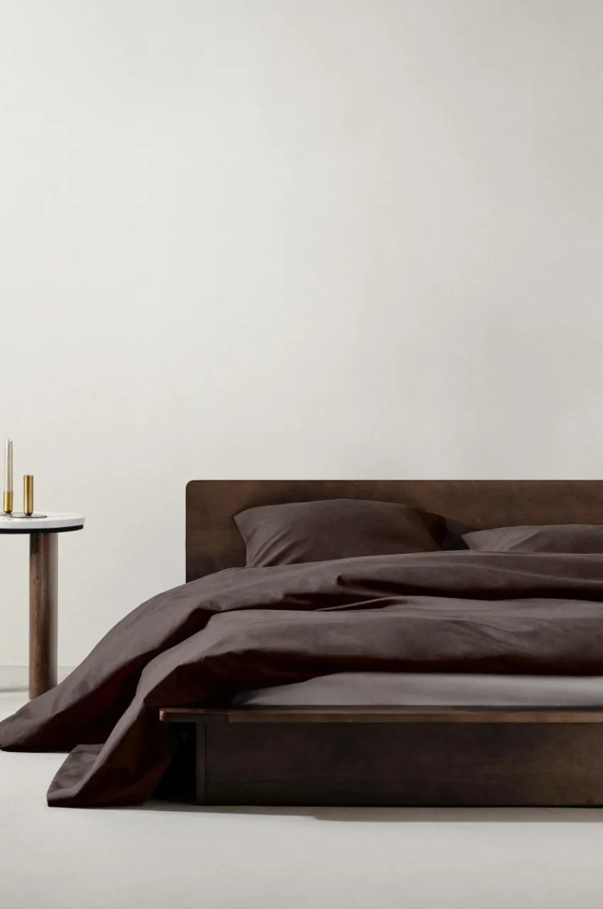 Påslakanset|Jotex ZACK PERCALE Påslakanset Dubbelsäng Ekologisk Choklad