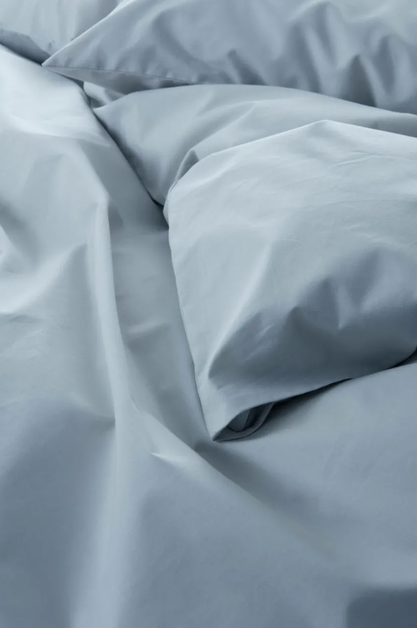 Påslakanset|Jotex ZACK PERCALE Påslakanset Dubbelsäng Ekologisk Dimblå