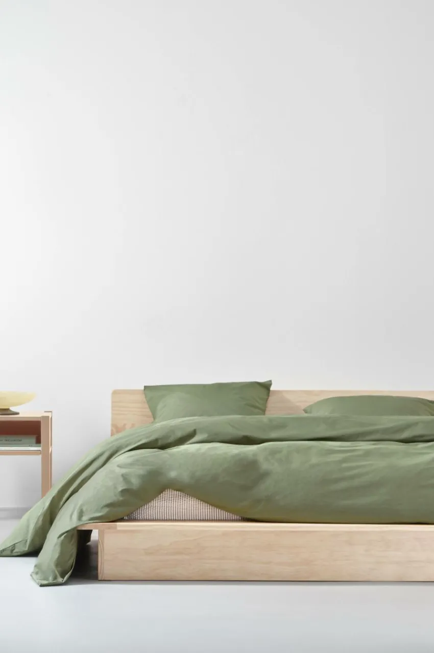 Påslakanset|Jotex ZACK PERCALE Påslakanset Dubbelsäng Ekologisk Khaki