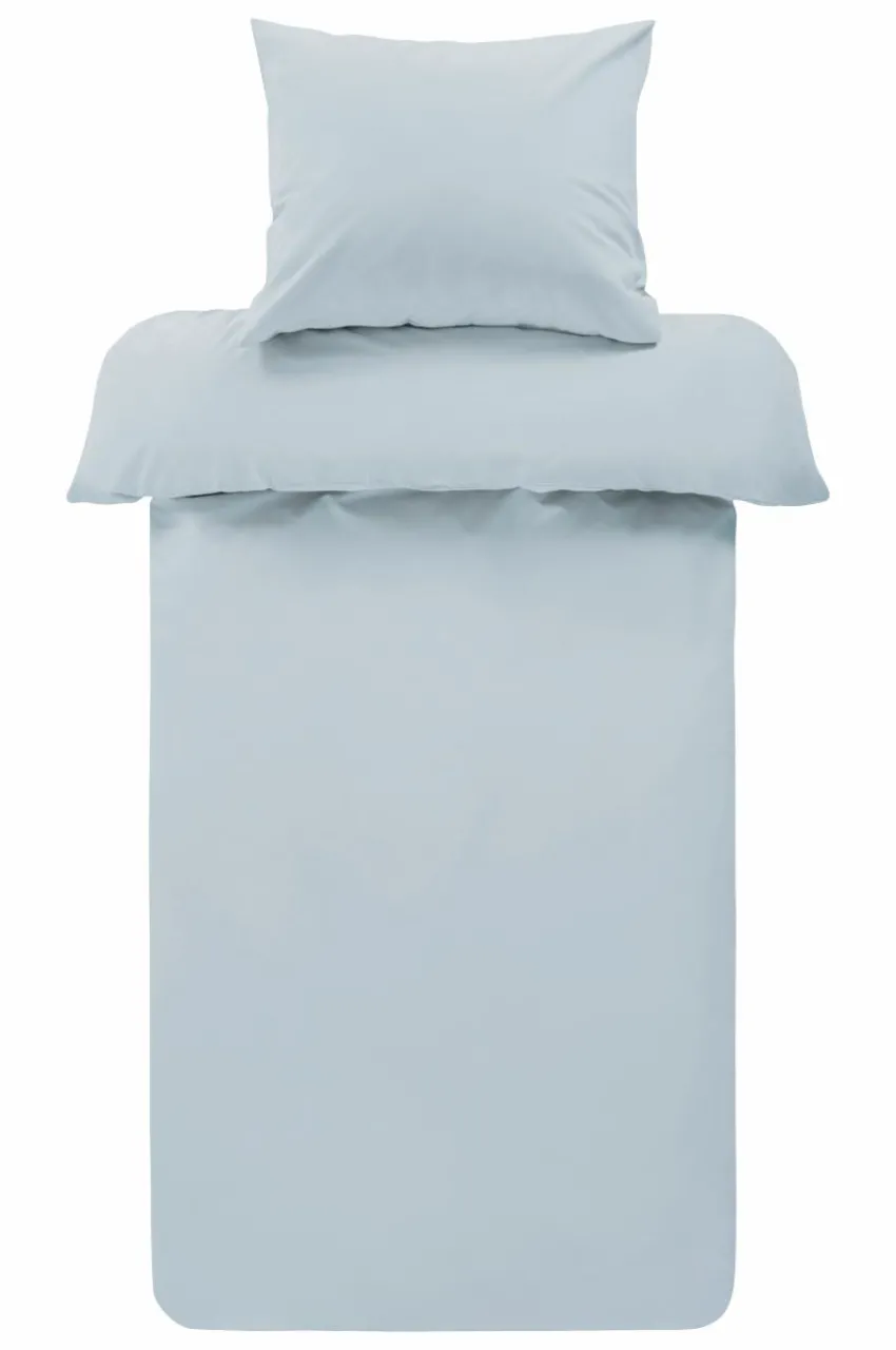 Påslakanset|Jotex ZACK PERCALE Påslakanset Enkelsäng - Ekologisk Dimblå