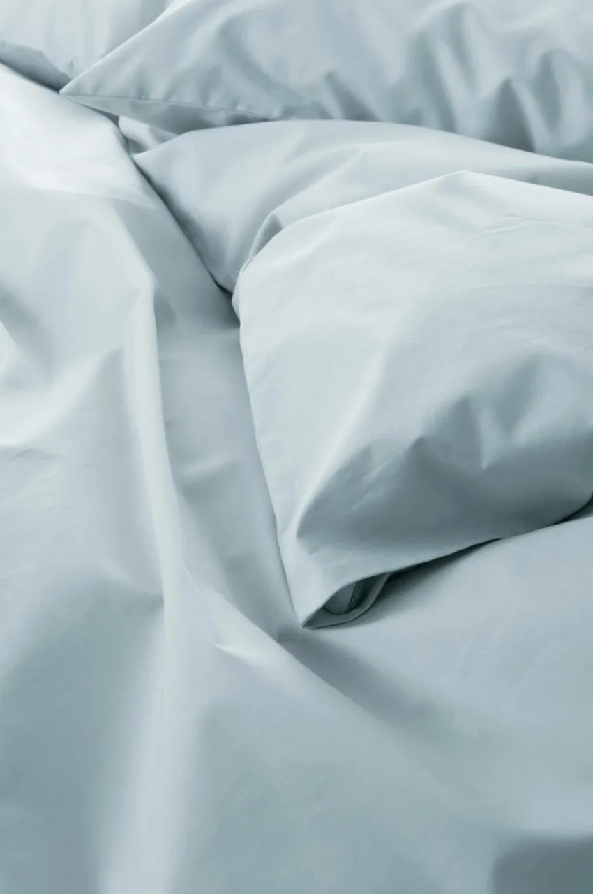 Påslakanset|Jotex ZACK PERCALE Påslakanset Enkelsäng - Ekologisk Dimblå