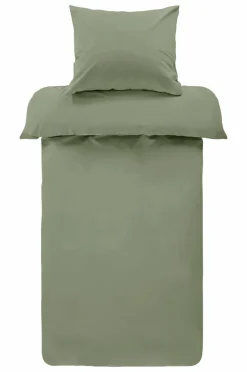 Påslakanset|Jotex ZACK PERCALE Påslakanset Enkelsäng - Ekologisk Khaki