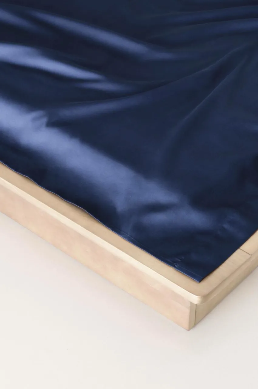 Lakan|Jotex ZACK SATIN Lakan Ekologisk Marinblå
