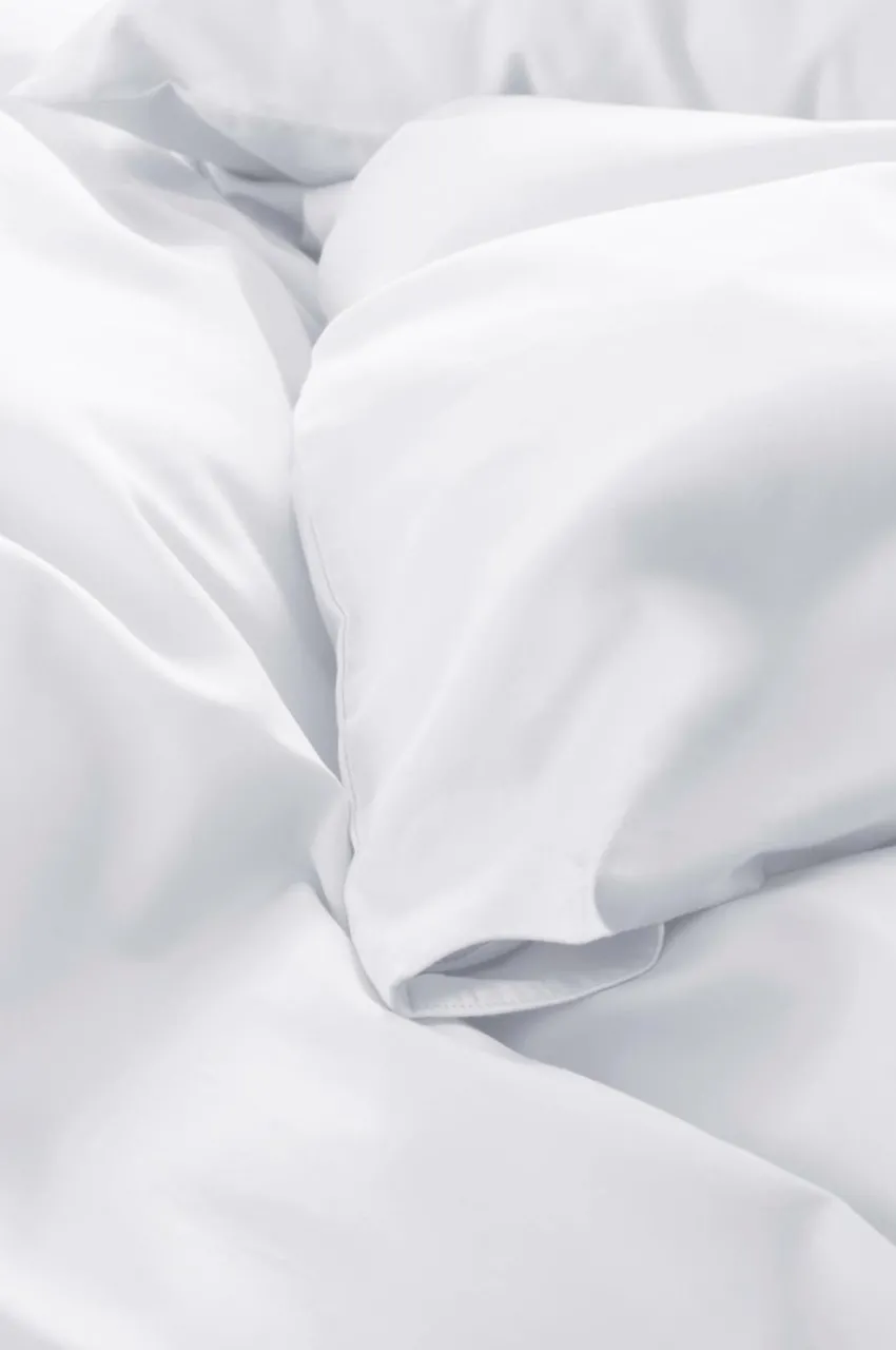 Påslakanset|Jotex ZACK SATIN Påslakanset Dubbelsäng Ekologisk Vit