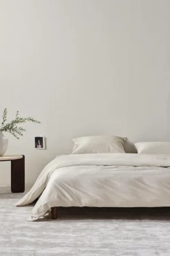 Påslakanset|Jotex ZACK SATIN Påslakanset Dubbelsäng Ekologisk Beige