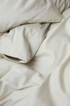 Påslakanset|Jotex ZACK SATIN Påslakanset Dubbelsäng Ekologisk Beige