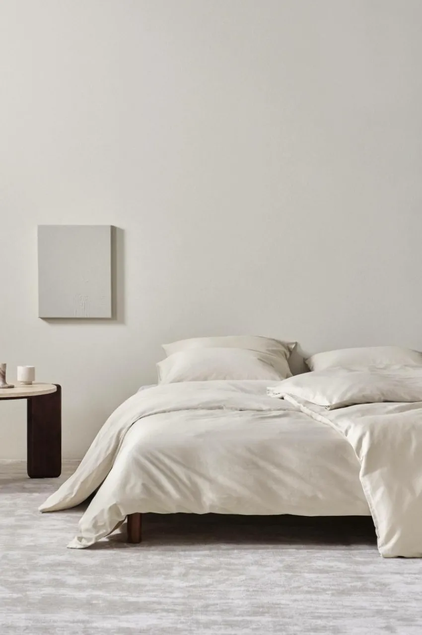 Påslakanset|Jotex ZACK SATIN Påslakanset Enkelsäng - Ekologisk Beige