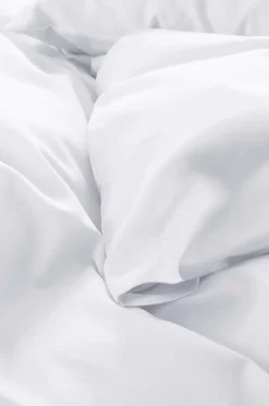 Påslakanset|Jotex ZACK SATIN Påslakanset Enkelsäng - Ekologisk Vit