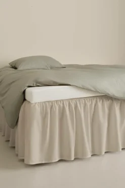 Sängkappor|Jotex ZACK Volangsängkappa 45 Cm - Ekologisk Beige