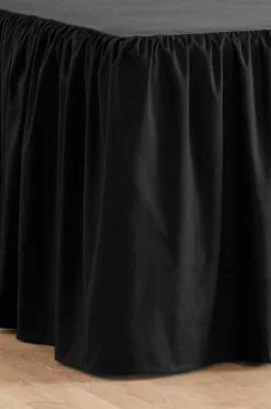 Sängkappor|Jotex ZACK Volangsängkappa 60 Cm - Ekologisk Gråsvart