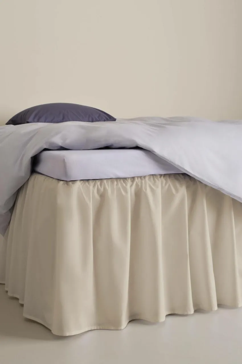 Sängkappor|Jotex ZACK Volangsängkappa 60 Cm - Ekologisk Beige