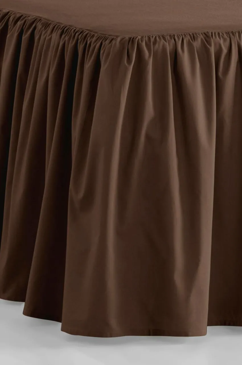Sängkappor|Jotex ZACK Volangsängkappa 60 Cm - Ekologisk Kaffe