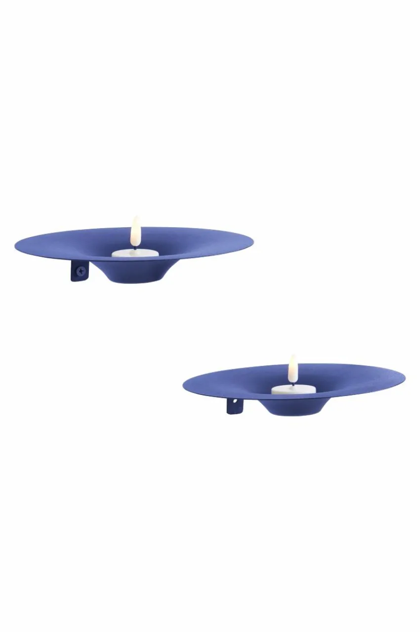 Ljusstakar|Jotex ZEPPELIN Väggljusstake 2-pack Blå